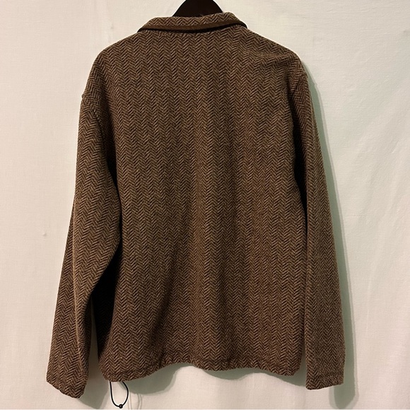 Orvis 1/4 Snap Pull Over Men’s Size XL Herringbone Brown Winter Warm Cozy - Picture 2 of 11